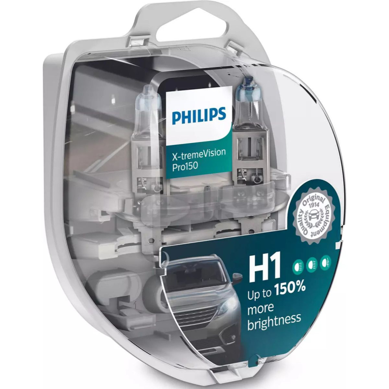 H1 X Tremevision Pro150 Pærer +150% Mere Lys (2 Stk) fra Philips