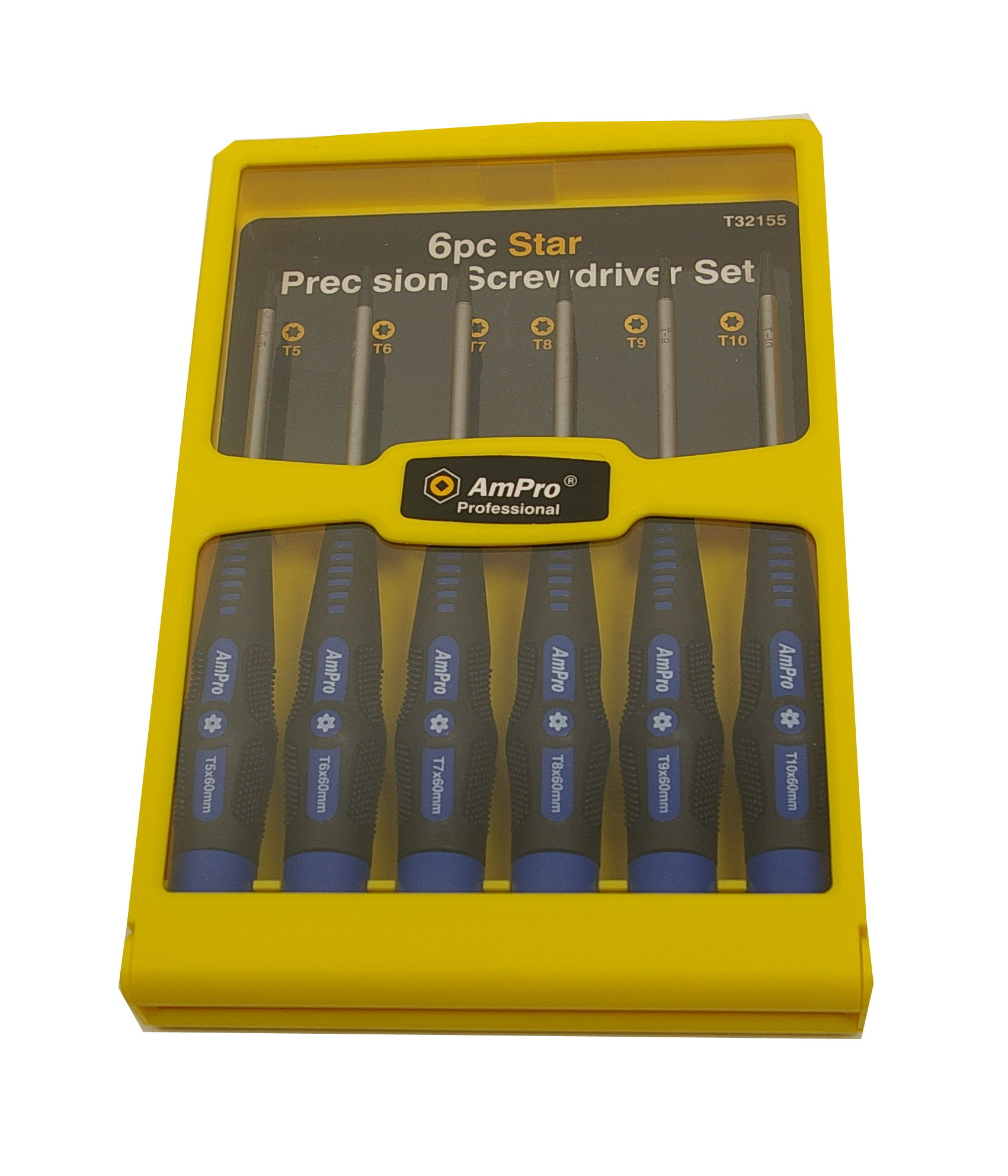 Præcision Torx Skruetrækker Sæt 6 Stk (t5, T6, T7, T8, T9, T10) (nedsat I Pris*) fra Ampro