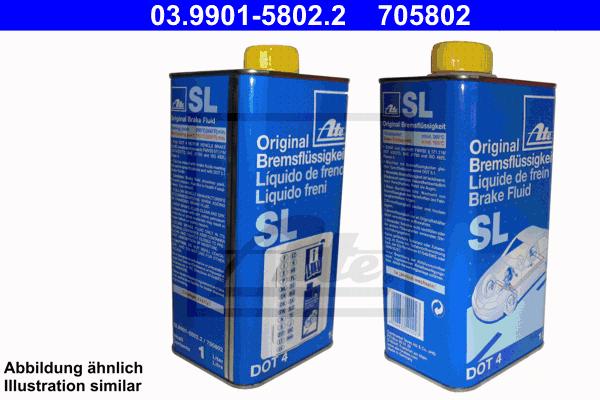 Bremsevæske Sl Dot4 (1 Liter) (oe Ref.: 1942407) fra Ate