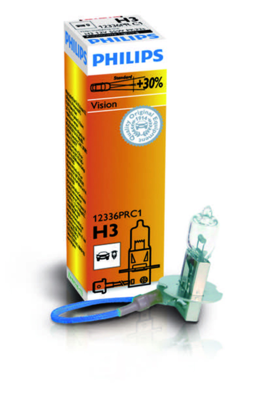 H3 Pære   Vision Premium +30% Mere Lys fra Philips