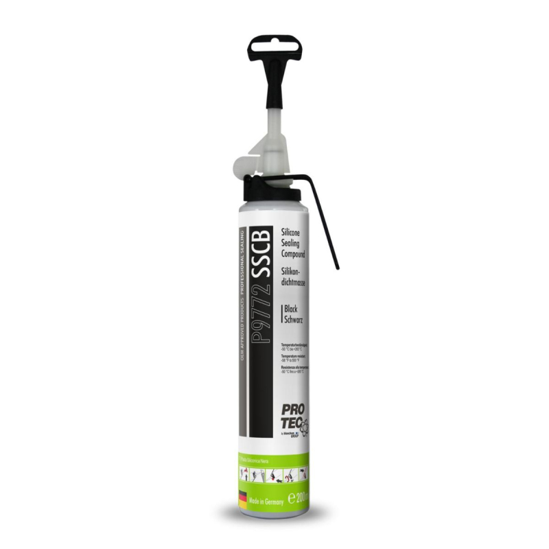 Flydende Silikone Pakning I Sort, I Smart Trykflaske   Pro Tec, 200ml fra Pro-tec